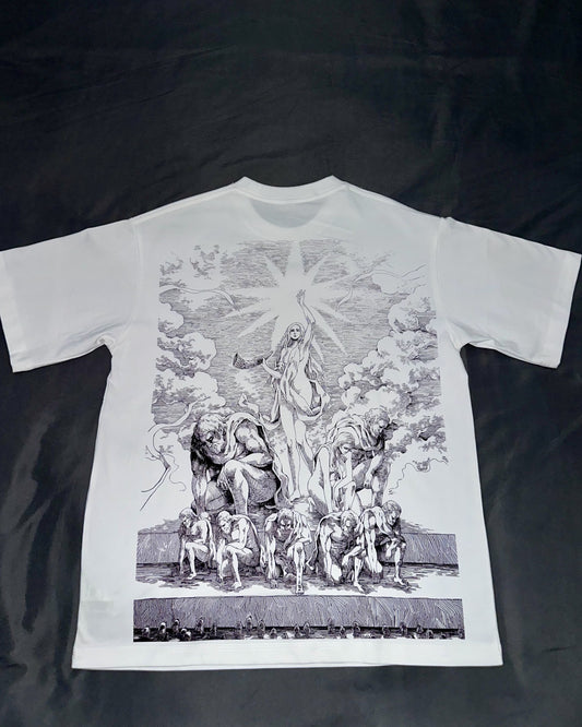 CAMISETA TITAN FUNDADOR AOT OVERSIZE BLANCA