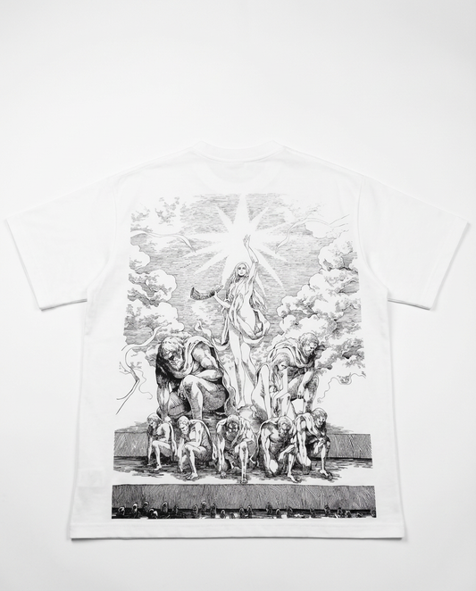 CAMISETA TITAN FUNDADOR AOT OVERSIZE BLANCA
