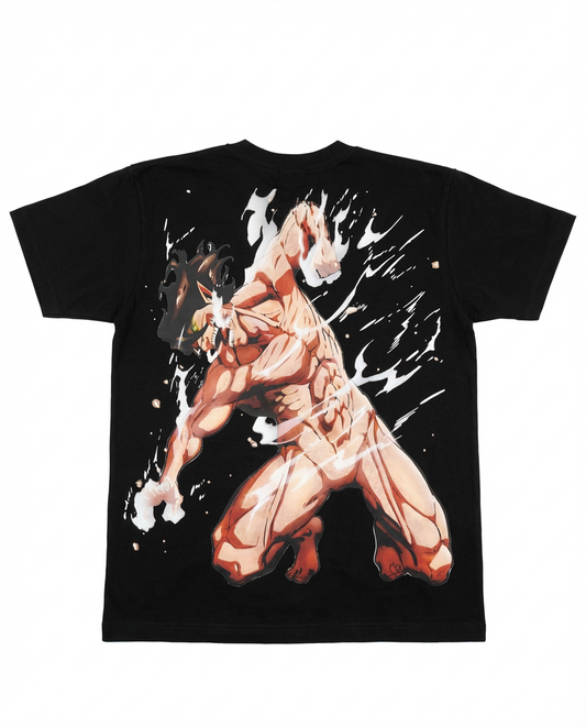 CAMISETA TITAN DE ATAQUE OVERSIZE NEGRO